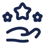 Hand Stars SVG Icon